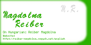 magdolna reiber business card